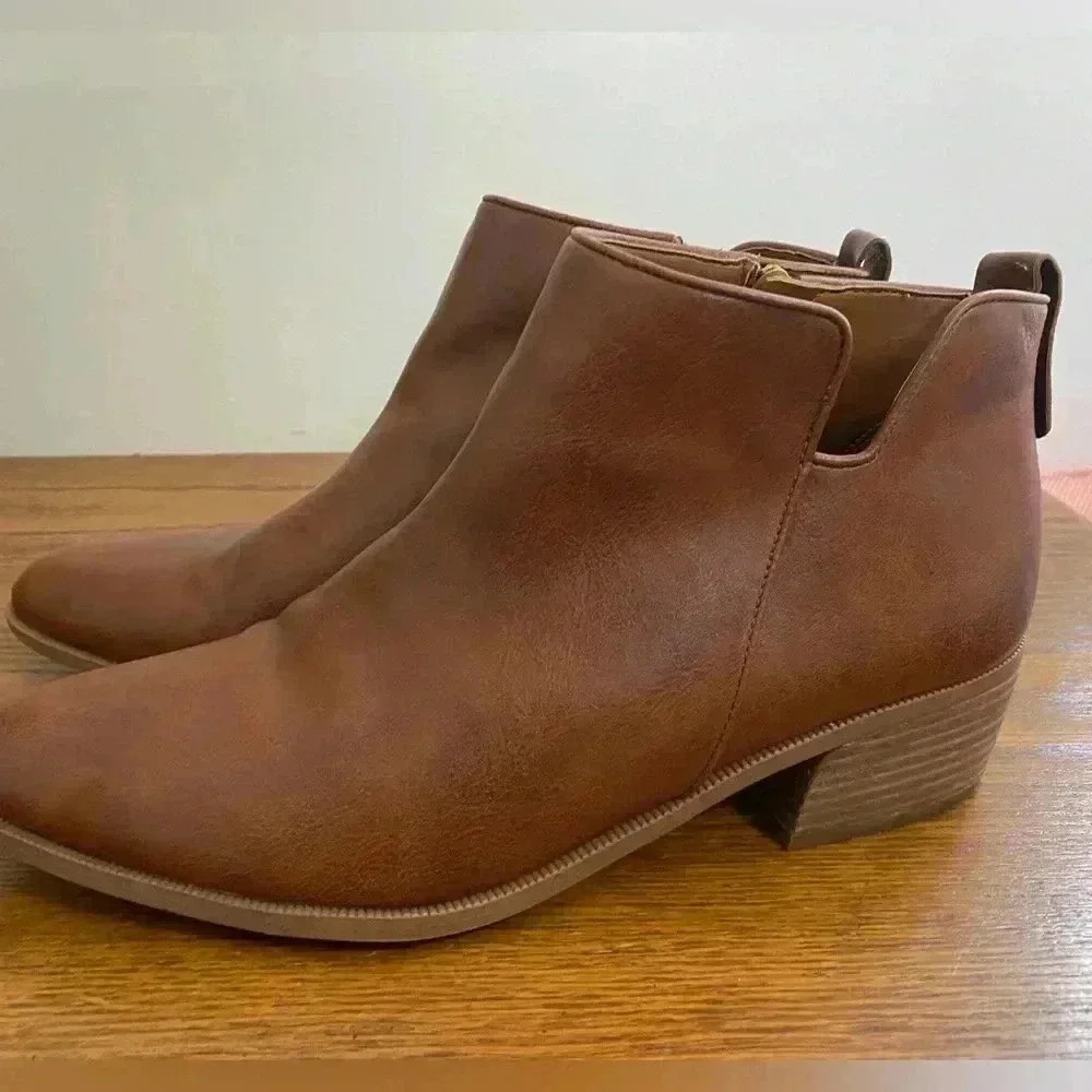 Franco sarto brown leather Lydia bootie - Picture 4 of 5